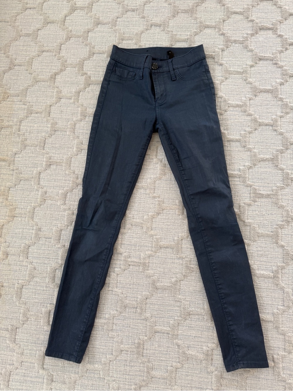 Black Orchid Coated Denim Navy-Black Skinny Jeans